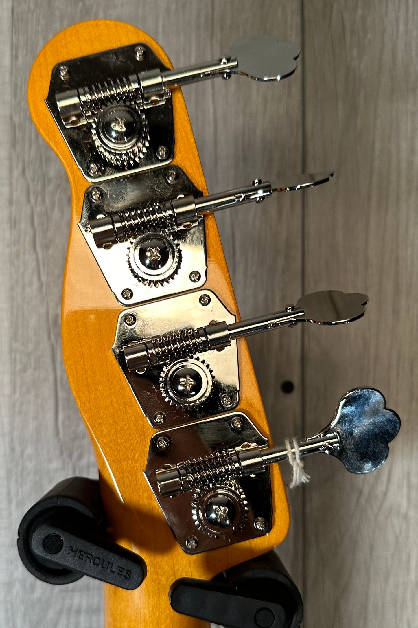 Back of headstock of Used 2023 Fender American Vintage II 1954 Precision Bass Sunburst w/case TSS3942