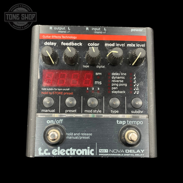 Top of Used TC Electronic ND-1 Nova Delay Pedal TFW4003.