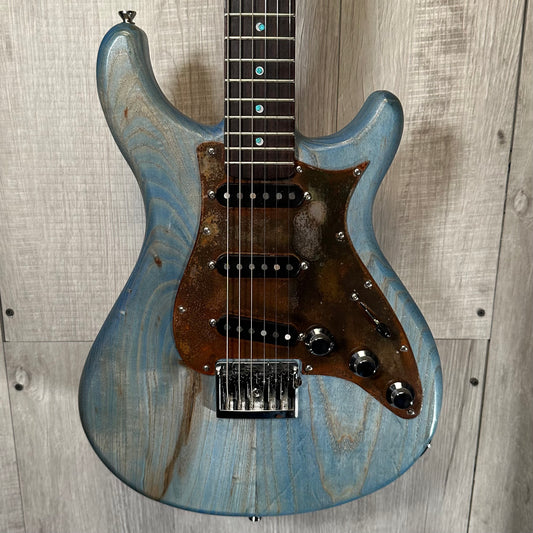 Front of Used Delaney Jagata Stained Blue w/bag TSS3941
