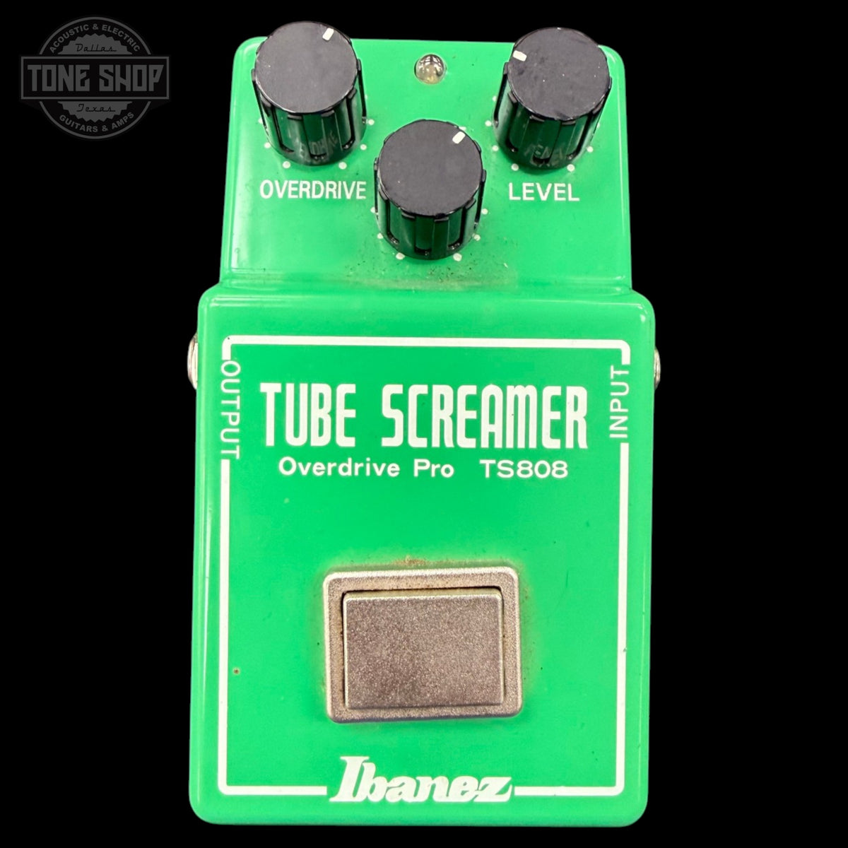 Top of Used Ibanez TS808 Tube Screamer Overdrive Pedal TFW3715.