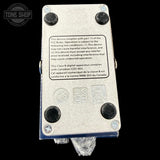 Bottom of Used Electro Harmonix Satisfaction Fuzz Pedal.