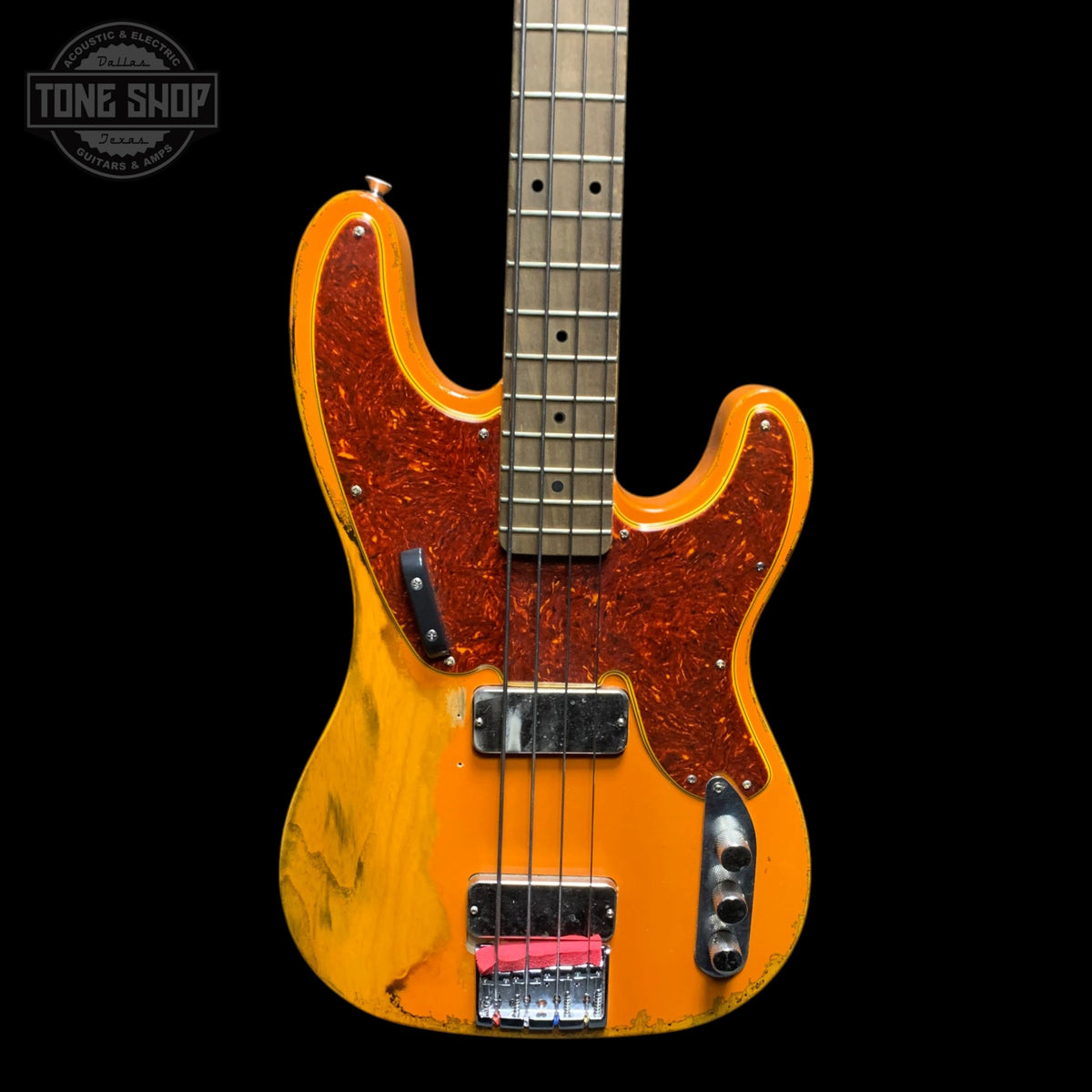 Front of Used Berly Bass 4 String w/Lollar Thunderbird.
