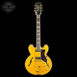 Full front of Used Epiphone Sheraton Natural.