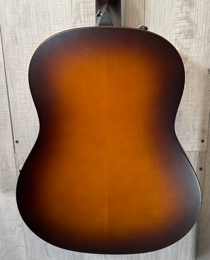 Back of Used 2023 Taylor AD27E Flame Top w/case TSS3952