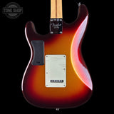 Back of Used 2014 Fender American Deluxe Stratocaster Plus Sunburst.