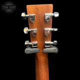 Back of headstock of Used Martin Road Series Special GPC-10E StreetMaster Dark Mahogany Distressed TFW4021.