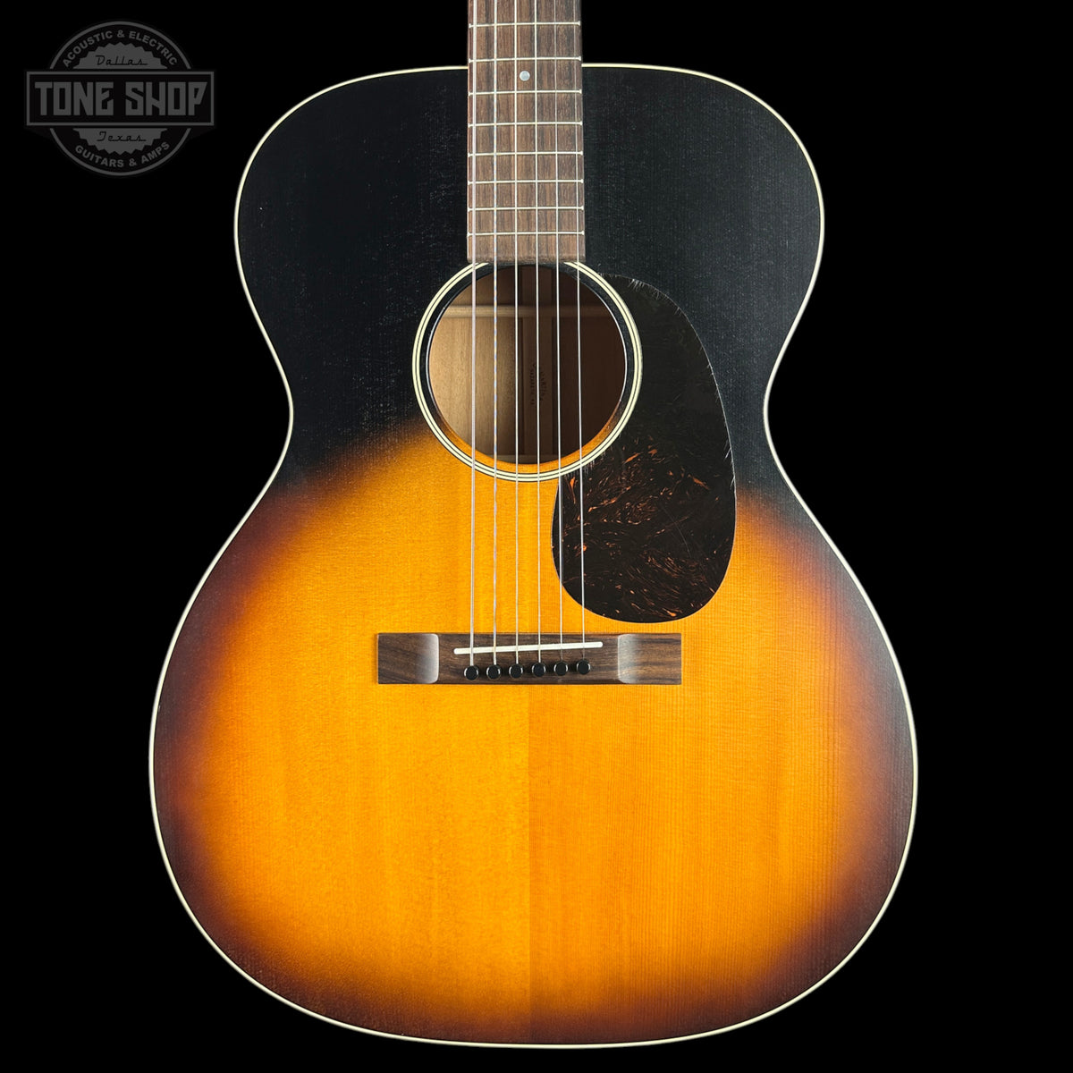 Front of Used Martin 000-17 Whiskey Burst.