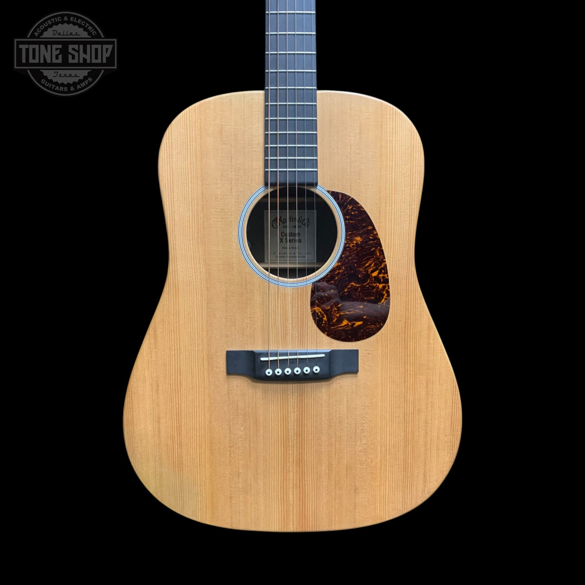 Front of Used 2013 Martin Custom X Series Dreadnaught w/Fishman electronics.