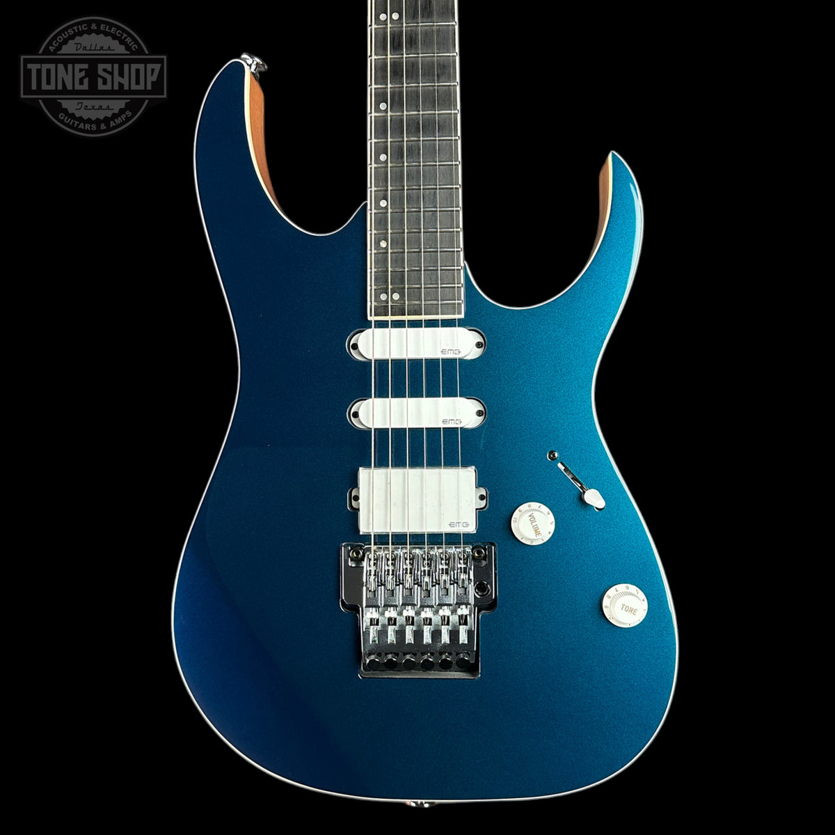 Front of Used 2024 Ibanez RG5440C Prestige Deep Forest Green Metallic.
