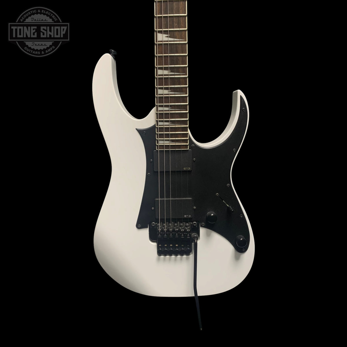 Front of Used 2011 Ibanez RG350DXZ-WH White w/EMG 81/85s TFW4056.