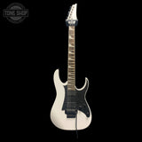 Full frontal of Used 2011 Ibanez RG350DXZ-WH White w/EMG 81/85s TFW4056.