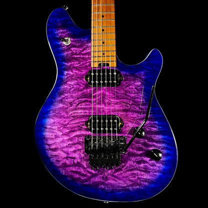 Front of Used 2022 EVH Wolfgang Standard QM Roasted Neck Northern Lights Purple w/Case TFW2326