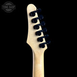 Back of headstock of Used Yamaha RGZ312 Blue.