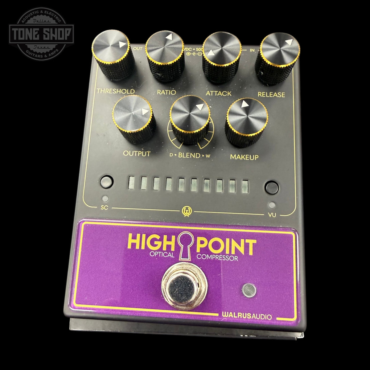 Top of Used Walrus Audio Highpoint Analog Optical Compressor.