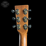Back of headstock of Martin Custom Shop 18 Style 00014F Mahogany EIR Bindings/Old Style 18 Rosette Blk/Mpl.