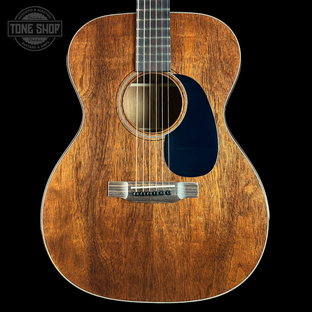 Front of Martin Custom Shop 18 Style 00014F Mahogany EIR Bindings/Old Style 18 Rosette Blk/Mpl.