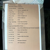Spec sheet for Martin Custom Shop 18 Style 0014F Mahogany Burst/Jeff Tweedy Burst Complete.