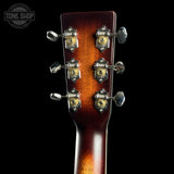 Back of headstock of Martin Custom Shop 18 Style 0014F Mahogany Burst/Jeff Tweedy Burst Complete.
