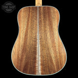 Back of Gibson Hummingbird Elegant Koa Left Handed Honey Burst.