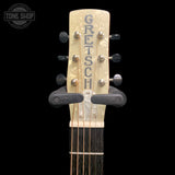 Headstock of Used 2021 Gretsch G9201 Honey Dipper round-Neck Resonator TFW4042.