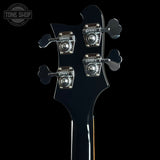 Back of headstock of Rickenbacker 4003S Jetglo Bass.
