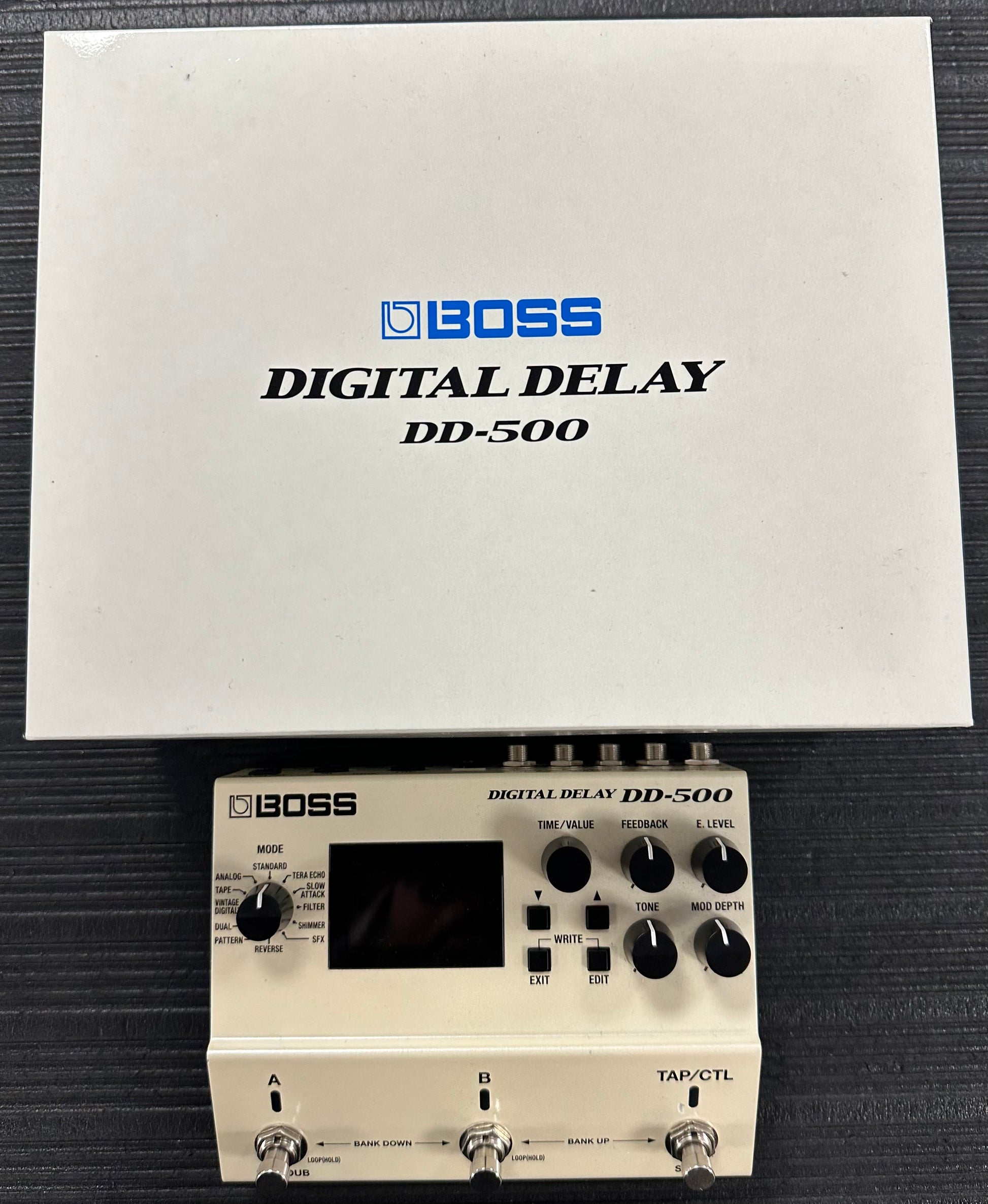 Top with box of Used Boss DD-500 Digital Delay w/box TSS3969