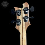 Back of headstock of Rickenbacker 4003 Mapleglo Bass.