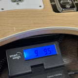 Rickenbacker 4003 Mapleglo Bass on scale displaying weight.