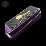 right angle of Used Dunlop KH95X Kirk Hammett Purple Crybaby Wah Pedal TFW3801.