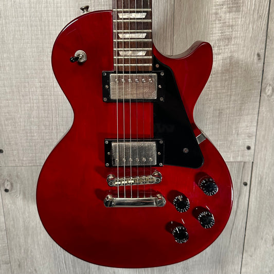 Front of Used 2020 Epiphone Les Paul Studio Wine Red TSS3977