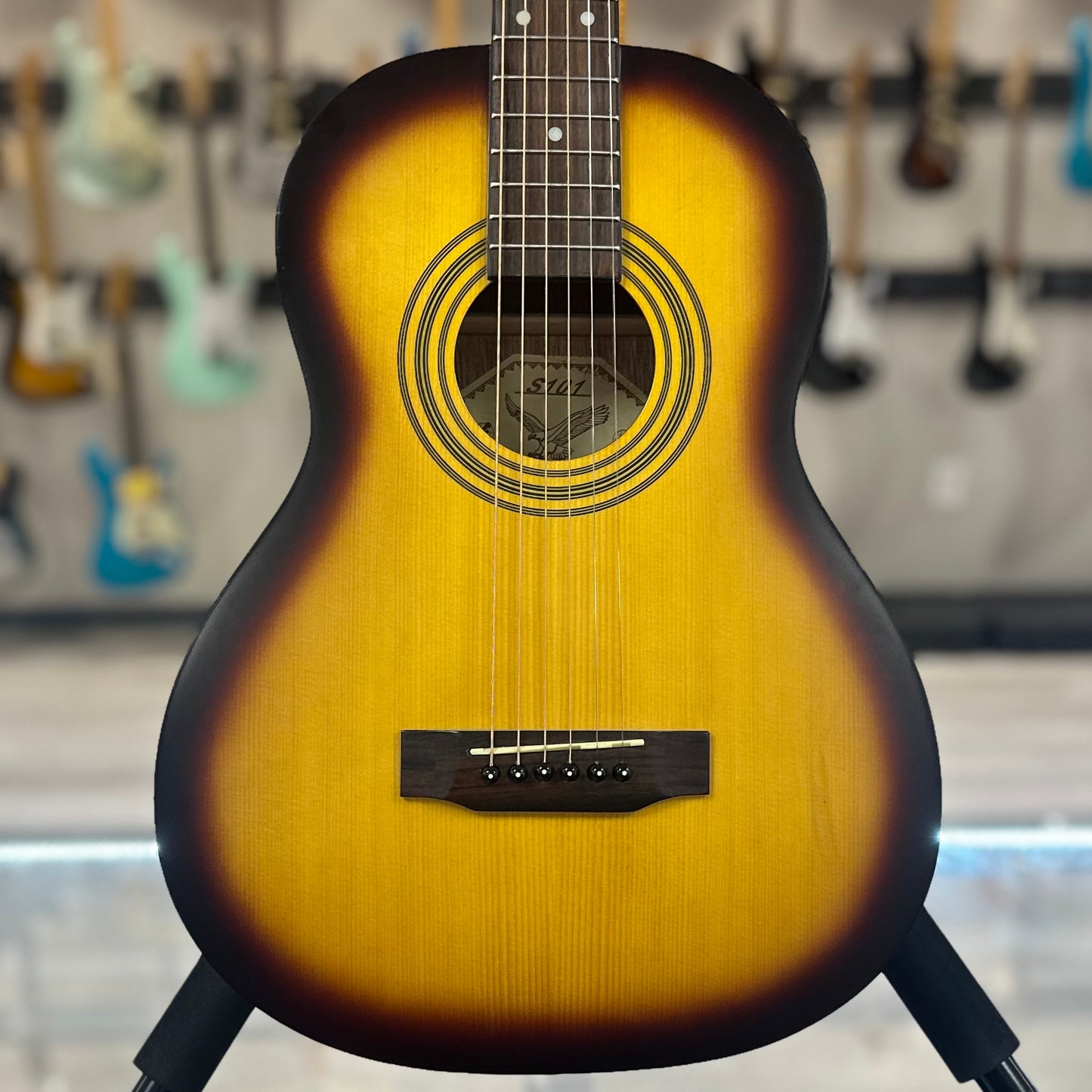 Front of Used S101 D2360/VS 3/4 Size Acoustic Guitar Sunburst w/bag TSS3981