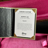 Certificate of authenticity for Gibson Custom 1959 Les Paul Standard Reissue Ultra Light Aged Southern Fade.