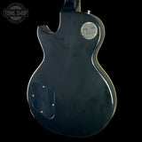 Back angle of Gibson Custom Dealer Select 1959 Les Paul Standard Chambered Cobra Burst AAA Top VOS.