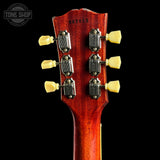 Back of headstock of Gibson Custom 1959 Les Paul Standard Reissue Light Aged Dirty Lemon.