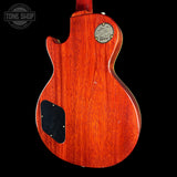 Back angle of Gibson Custom 1959 Les Paul Standard Reissue Light Aged Dirty Lemon.