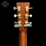 Back of headstock of Used 1998 Martin HD28LSV Large Soud Hole Natural.