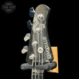 Headstock of Used Modulus Vertex 4 Bass Gray.
