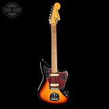 Full front of Used Fender Vintera Jaguar 3-Color Sunburst.