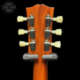Back of headstock of Used Epiphone Inspired By Gibson Custom 1962 ES-335 Reissue Vintage Burst.