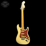 Full frontal of Used 1984 Squier MIJ Stratocaster White.