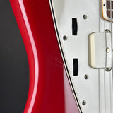 Scratch on side of Used 2022 Fender American Vintage II 66 Jazzmaster Dakota Red.