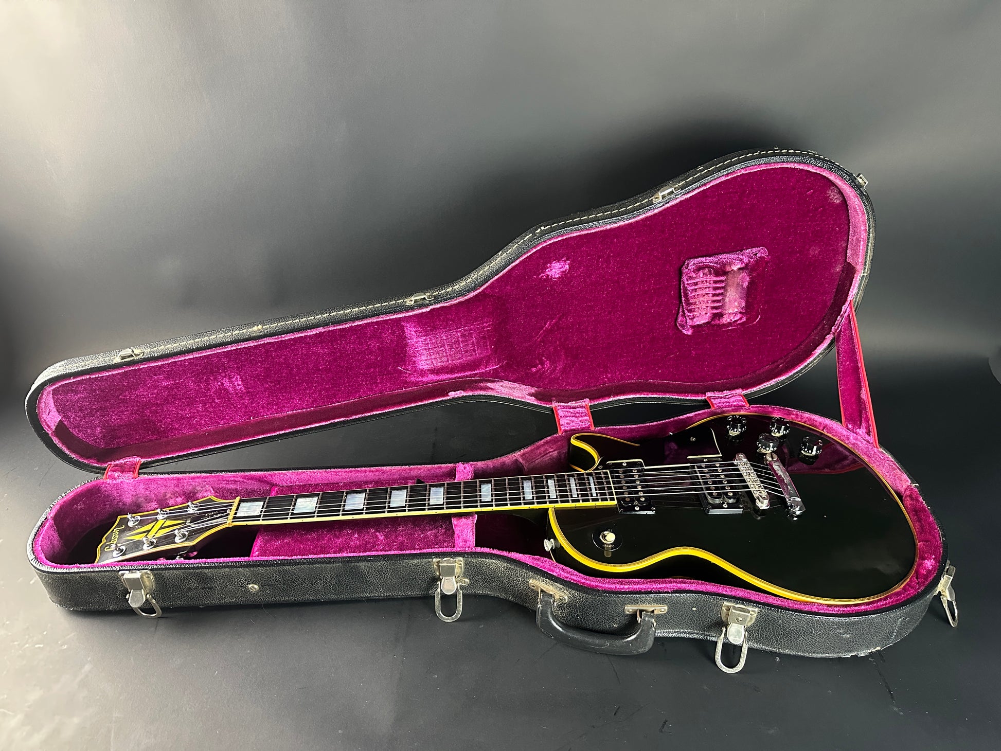 Vintage 1973 Gibson Les Paul Custom Ebony in case.