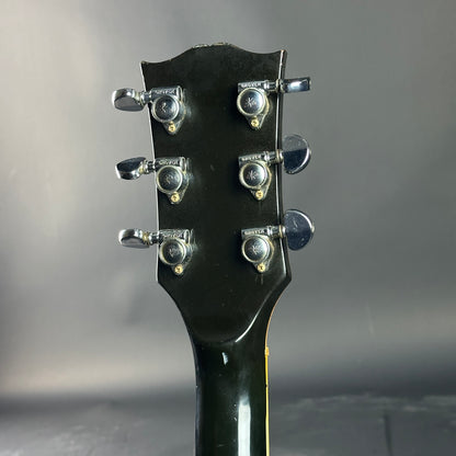 Back of headstock of Vintage 1973 Gibson Les Paul Custom Ebony.