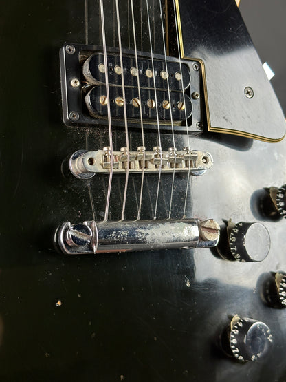 Hardware of Vintage 1973 Gibson Les Paul Custom Ebony.
