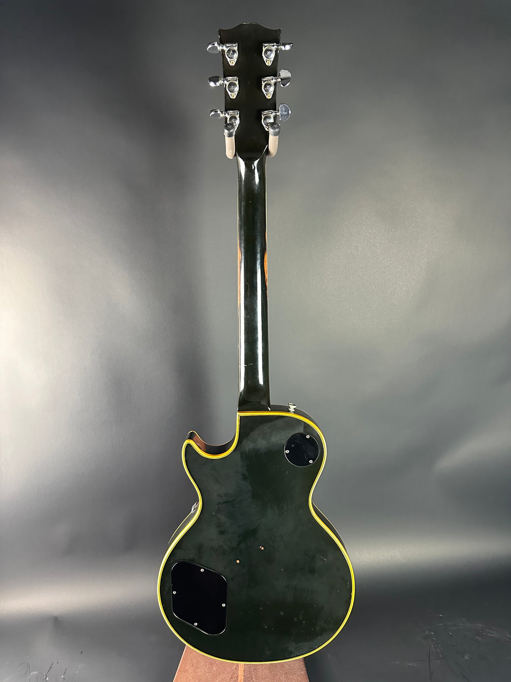 Full back of Vintage 1973 Gibson Les Paul Custom Ebony.