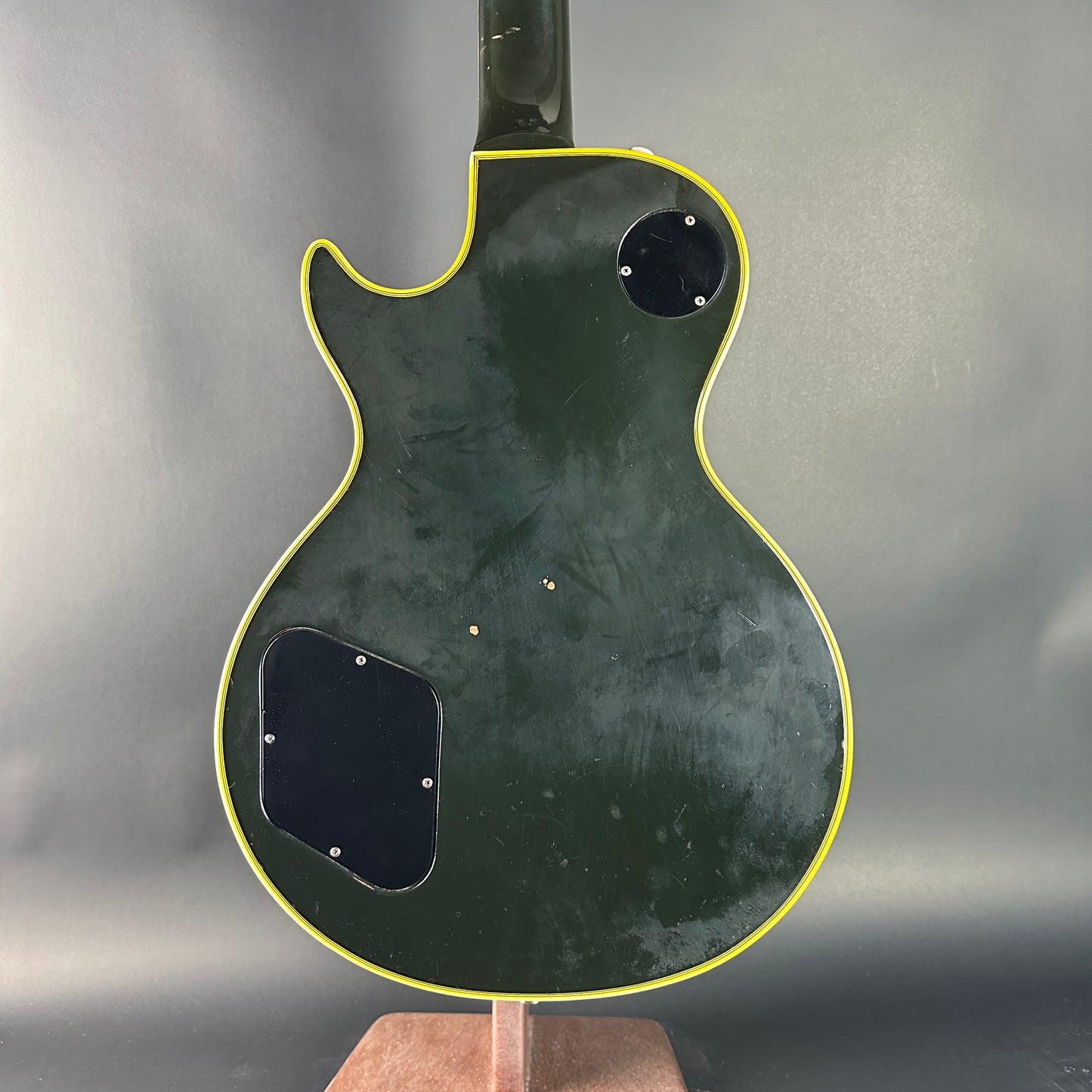 Back of Vintage 1973 Gibson Les Paul Custom Ebony.