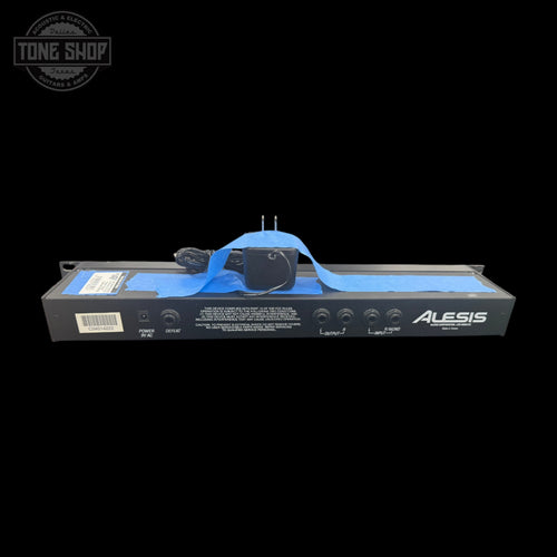 Front of Used Alesis MicroVerb III w/Fractal-9V-AC-Power-Supply.