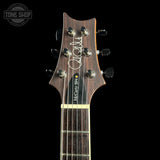 Headstock of Used 2018 PRS McCarty 594 Singlecut Trampas Green 10-Top.