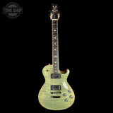 Full front of Used 2018 PRS McCarty 594 Singlecut Trampas Green 10-Top.