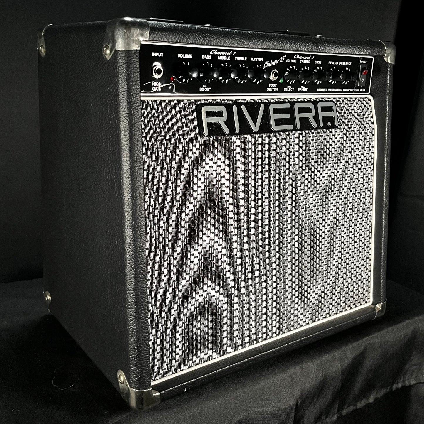 Side of Used Rivera Clubster 25 1X10 2 Channel 25 Watts All Tube Amp TFW2817